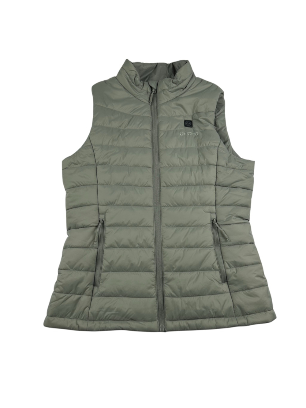 ORORO Women's Heated Vest Size Small Gray Puffer Jacket - No Battery / Untested